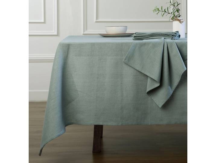 Nappe lin lavé 150x250 vert céladon