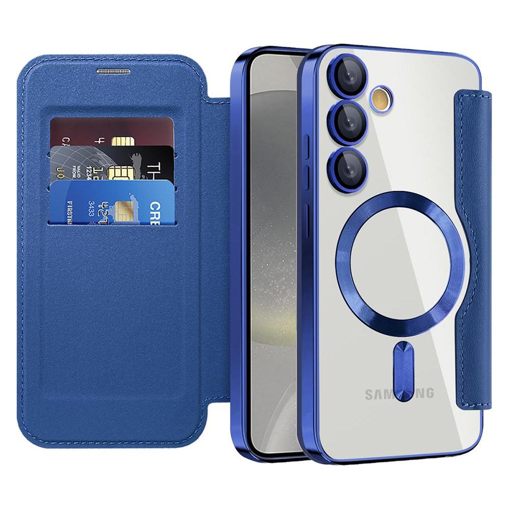 Techsuit - SmartMag Book Case - Samsung Galaxy S24 - Blue (Samsung Galaxy S24) (59433345)