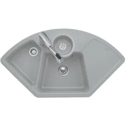Villeroy und Boch Solo Eck Eckspüle 670800i4 Spülbecken, graphit CeramicPlus