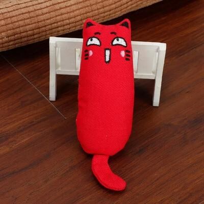 Uplifted Finds Interactive Crinkle Paper Catnip Molar Toy red