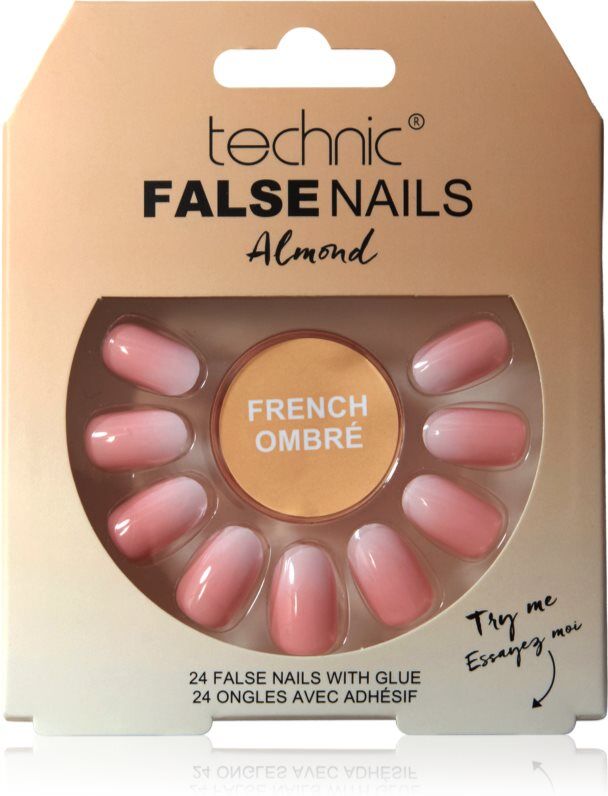 Technic Cosmetics False Nails Almond false nails French Ombré 24 pc