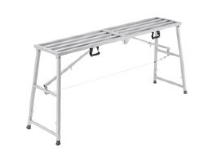 VEVOR Arbeitsplattform 900-1500 mm, zusammenklappbare Trittleiter aus legiertem Stahl, tragbare Arbeitsbühne, Tragkraft 400 kg, Trittbank Hocker zum Malen von Trockenbauwänden, Reinigen, Waschen