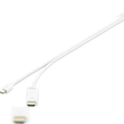 Renkforce Mini-DisplayPort / HDMI Adapterkabel Mini DisplayPort Stecker, HDMI-A Stecker 1.00 m Weiß