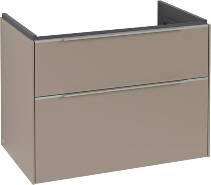 V&B Waschtischunterschrank Subway 3.0 77,2x57,6x47,8cm, m LED/Gr Alu gl, taupe