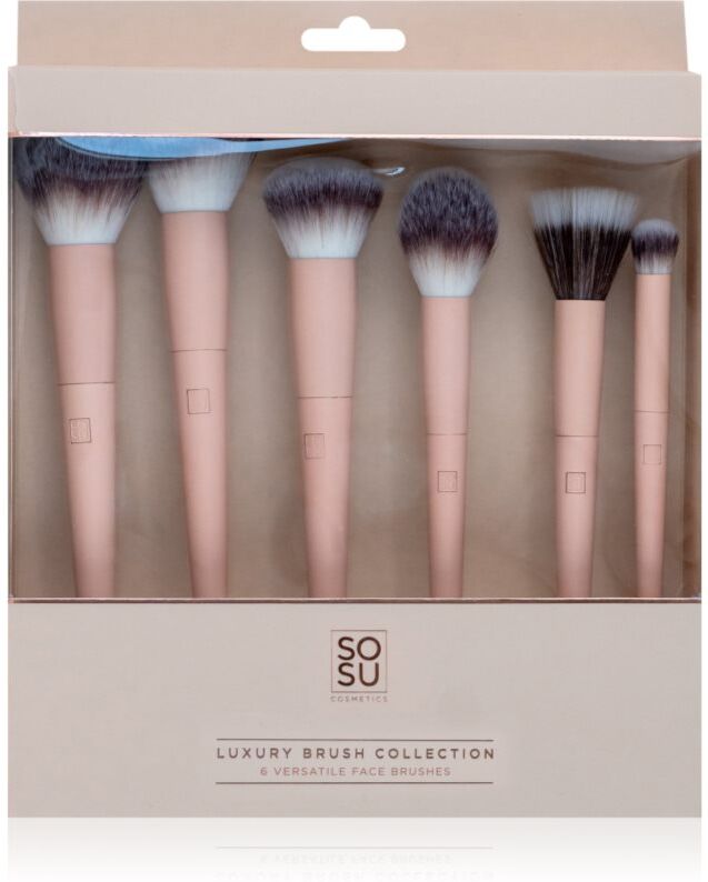 SOSU Cosmetics Luxury Brush Face Collection kit de pinceaux visage 6 pcs
