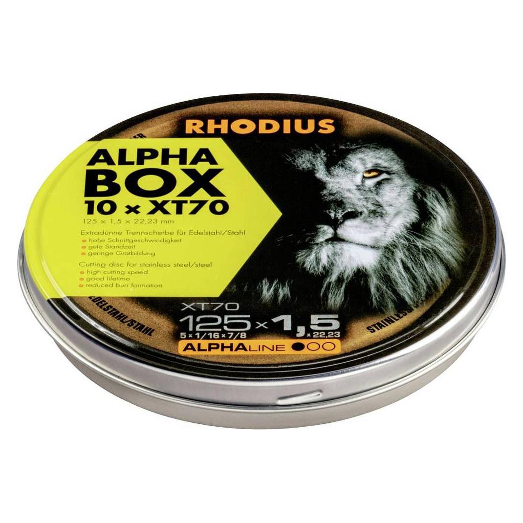 Rhodius XT70 Box Extradünne Trennscheibe 125 x 1.5 x 22.23mm INOX gerade (211083)