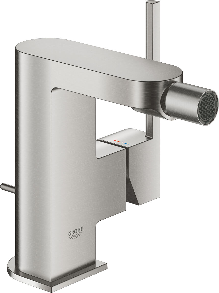 Grohe Plus Bidet monocommande 33241DC3 supersteel, avec soupape de décharge