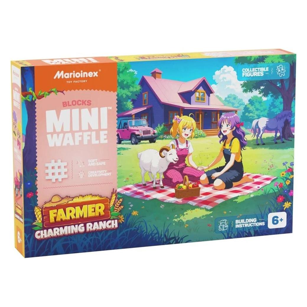 Marioinex Klocki Mini Waffle Farmer Urocze ranczo 112 elementów (5903033907542)