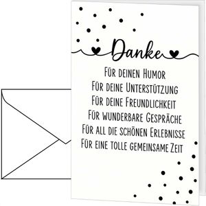 Böttcher-AG Abschiedskarte 30408, Danke, Klappkarte mit Umschlag, 11 x 17 cm