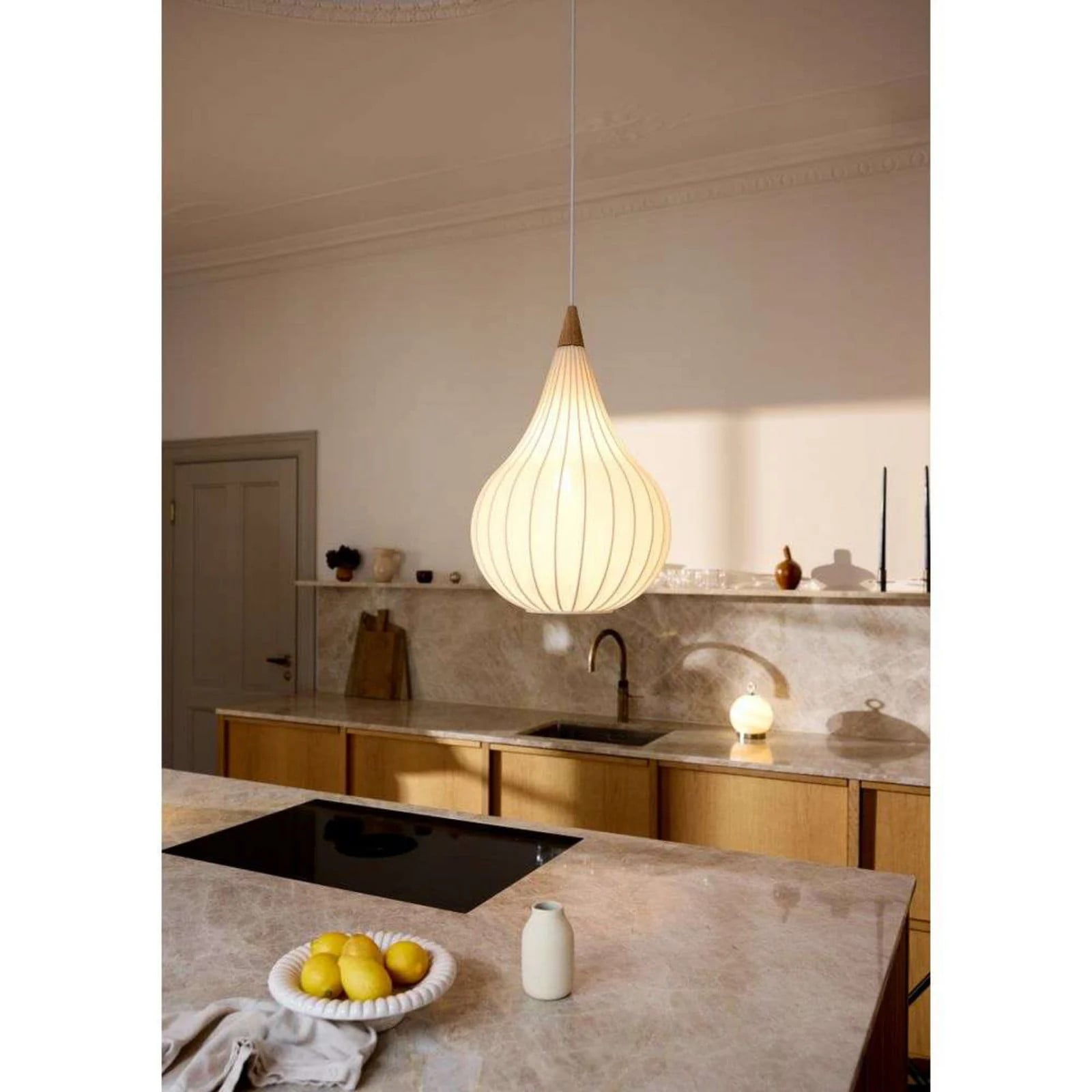 Halo Design Drops Hanglamp Wit - Ø38 cm - Stof