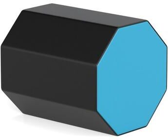 "Costway 22.5"" x 26"" Octagon Tumbling Mat with Zippered Cover and Thick Foam Filling-Black"
