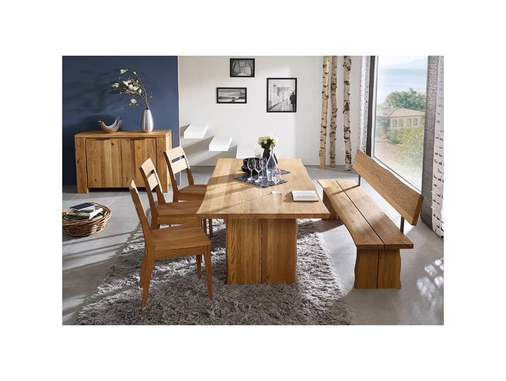 Banc avec dossier 180cm Marron