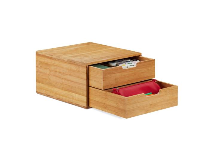 Schubladenbox Bambus Hellbraun