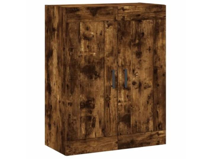 02_0048921 Wandschrank aus Holz, gedämpfte Eiche, 69,5 x 34 x 90 cm, 3 Fächer, elegantes Design