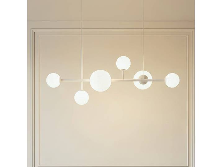 Suspension Dione, blanche, à 6 lampes - ALDEX - Salon / séjour - Moderne - Verre - Multi-ampoules