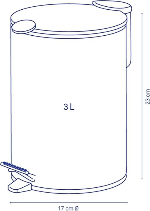 Kela Line emmer 3 liter lichtgrijs 23610