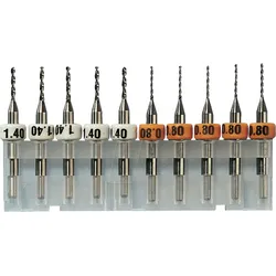 BOHRER 0,6 - 10er-Set Hartmetallbohrer 0,6mm