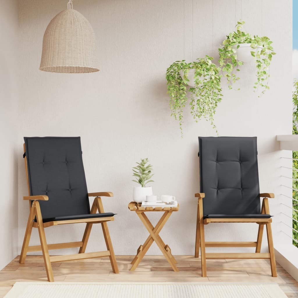 Maison Exclusive - Klappstühle mit Kissen, 2 Stück, Massivholz Teak
