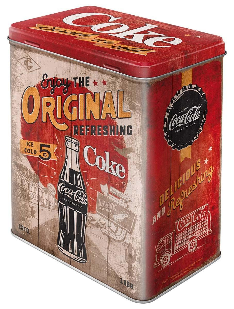 Nostalgic Art Opslagdoos L Coca-Cola Origineel Coca-Cola Highway 66