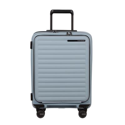 Hartschalen-Trolley SAMSONITE "RESTACKD, verschiedene Größen und Farben", Gr. B/H/T: 51cm x 75cm x 23cm 42 l, fog blau, Polypropylen, unifarben, Koffer, Unisex Koffer für Ferien und Geschäftsreise, mit Volumenerweiterung
