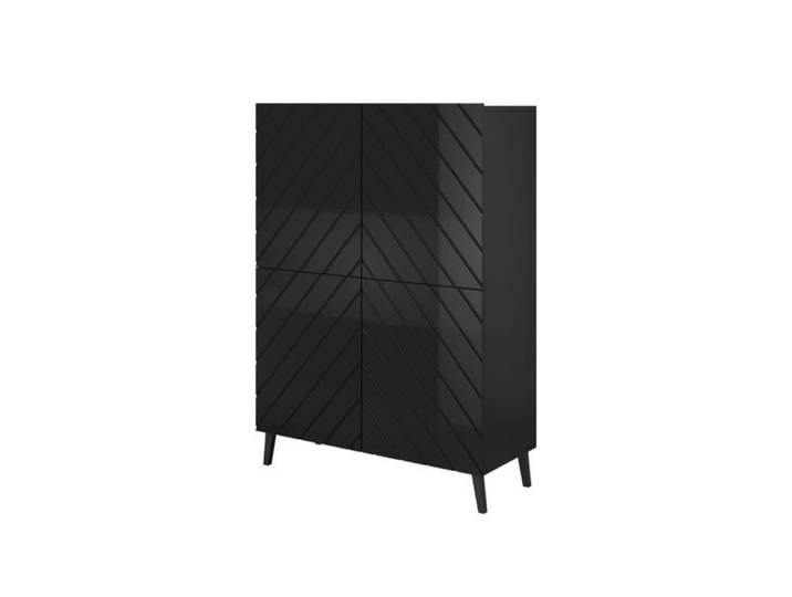 Meuble de rangement design noir 100cm