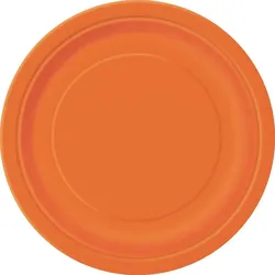 8 runde Teller orange