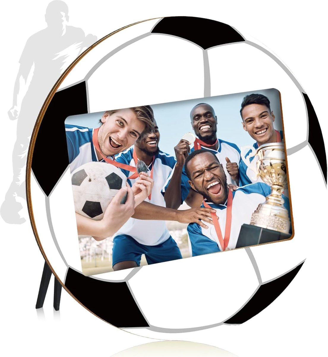 Houten Fotolijst met Voetbal Thema voor Wanddecoratie of Tafelmodel - 10x15 cm