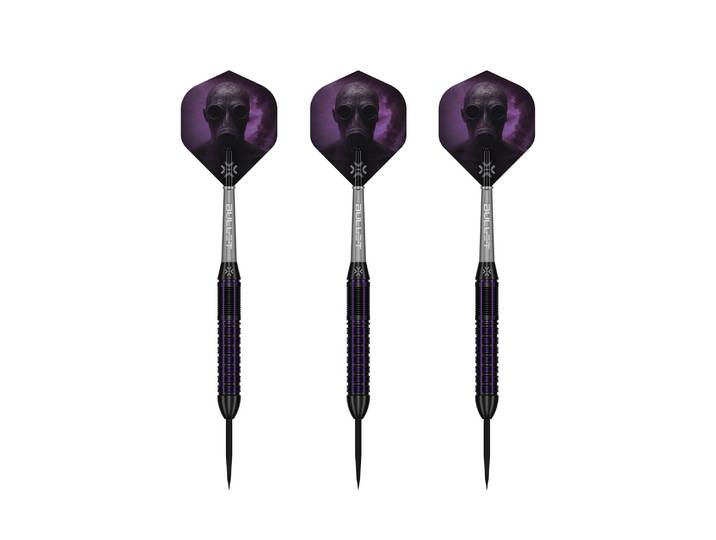 BULLET Toxic Steeldart 23 g 3er Set schwarz/violett
