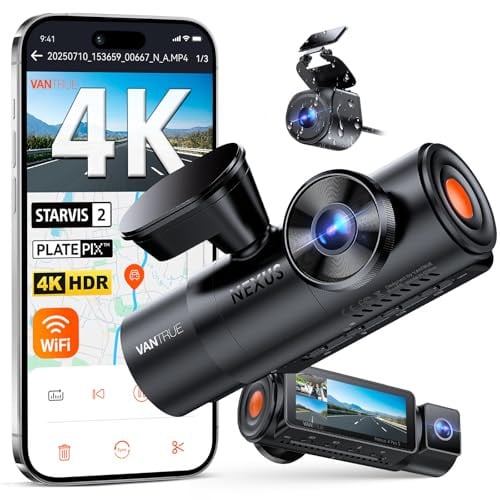 VANTRUE N4 Pro S 3-kanaals Dashcam met 4K resolutie, 360° IR parkeerbewaking en GPS