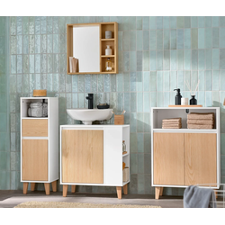 Tchibo - Bad-Beistellschrank mit Schublade und Tür - 30x30x95cm - braun -