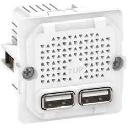 LK FUGA Doppel-5V-USB-Ladegerät, 2100 mA, 1 Modul, ohne Abdeckung, Powerbank
