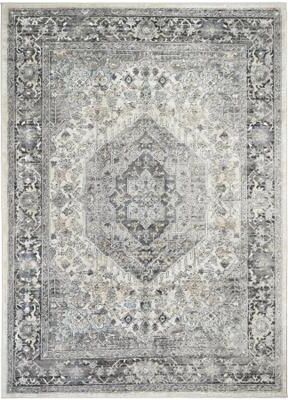 Mayberry Rug Firenze Rosetta Ivory/Gray Traditional Oriental Area Rug