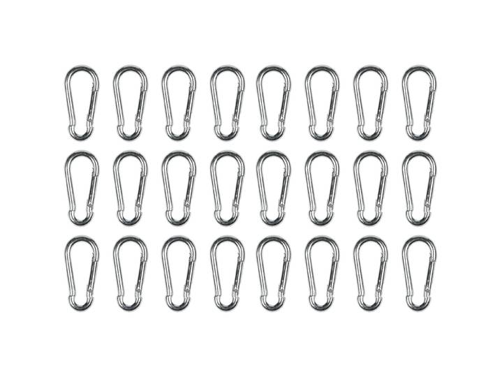 Mini-Karabiner-Set, 24-tlg., 5 x 50 mm