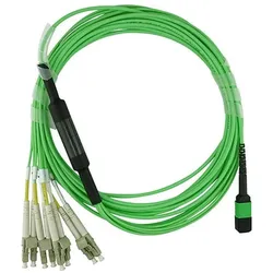 BlueOptics LWL MPO/4xLC Breakout Kabel OM5 3 Meter (3 m), Netzwerkkabel