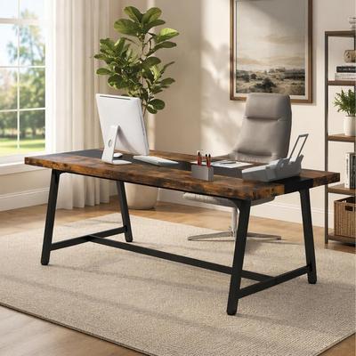 6FT Conference Table, 70.8'' Executive Desk Office Computer Meeting Table