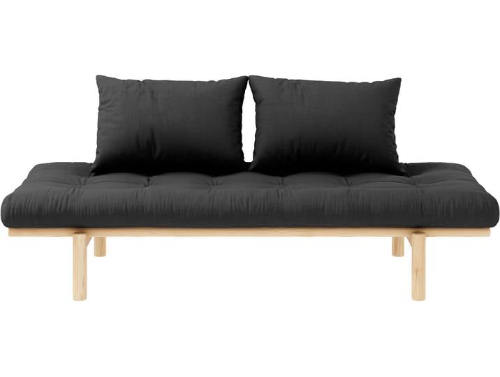 Daybett KARUP DESIGN Pace , grau (dunkelgrau), B:200cm H:37cm L:200cm, Daybetten, Daybett, aus massiven Kiefernholz, inkl. Futonmatratze