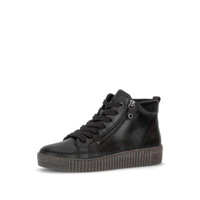 Sneaker GABOR "Sneaker high", Damen, Gr. 37, schwarz, Schuhe Sneaker