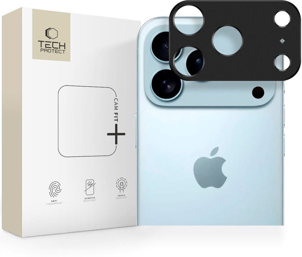Tech-Protect - iPhone 17 Pro - CamAlloy Fit+ Kameralinsebeskyttelsescover - Sort