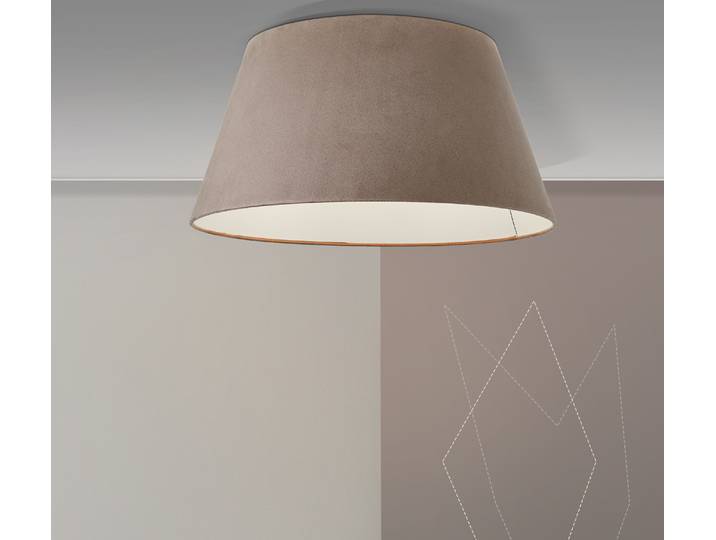BRILLIANT Plafonnier Brok 50cm plafonnier intemporel taupe 1x E27 max. 52 W IP20
