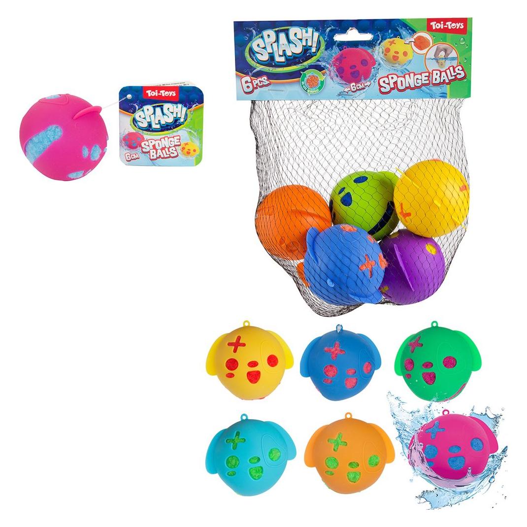 Toi-Toys 6 Wasserbomben Soft Cover 6cm wiederverwendbar (6x) (00121A)