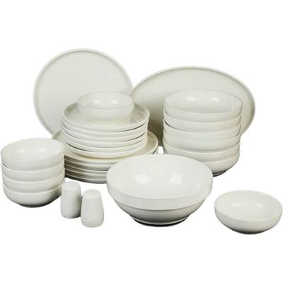 Geschirr-Set MULEX "Milano", weiß, 28 Stk., Porzellan, Geschirr-Sets, Geschirr-Set, für den täglichen Gebrauch