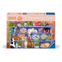 Ravensburger Puzzle 12001367 - Katzen im Regal - Puzzle für ältere Menschen und Senioren