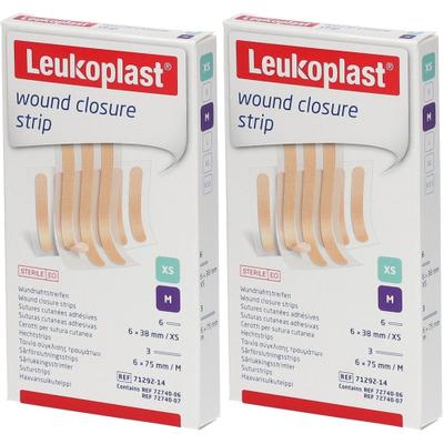 Leukoplast wound closure strip Mix beige 2x 2x9 St Pflaster