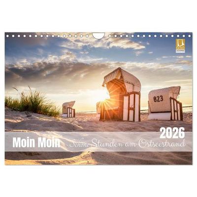 Moin Moin Schöne Stunden am Ostseestrand (Wandkalender 2026 DIN A4 quer), CALVENDO Monatskalender