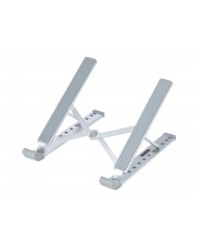 StarTech.com Foldable Laptop Riser Stand Portable Height Adjustable Ergonomic Ventilated Aluminum Frame Supports 22lb 10Kg Tilt/Raised/Angled Laptop/Tablet Collapsible Design Notebook-Ständer Desktop 39,6 cm bis zu 15,6" Silber (LAPTOP-RISER-BAR)