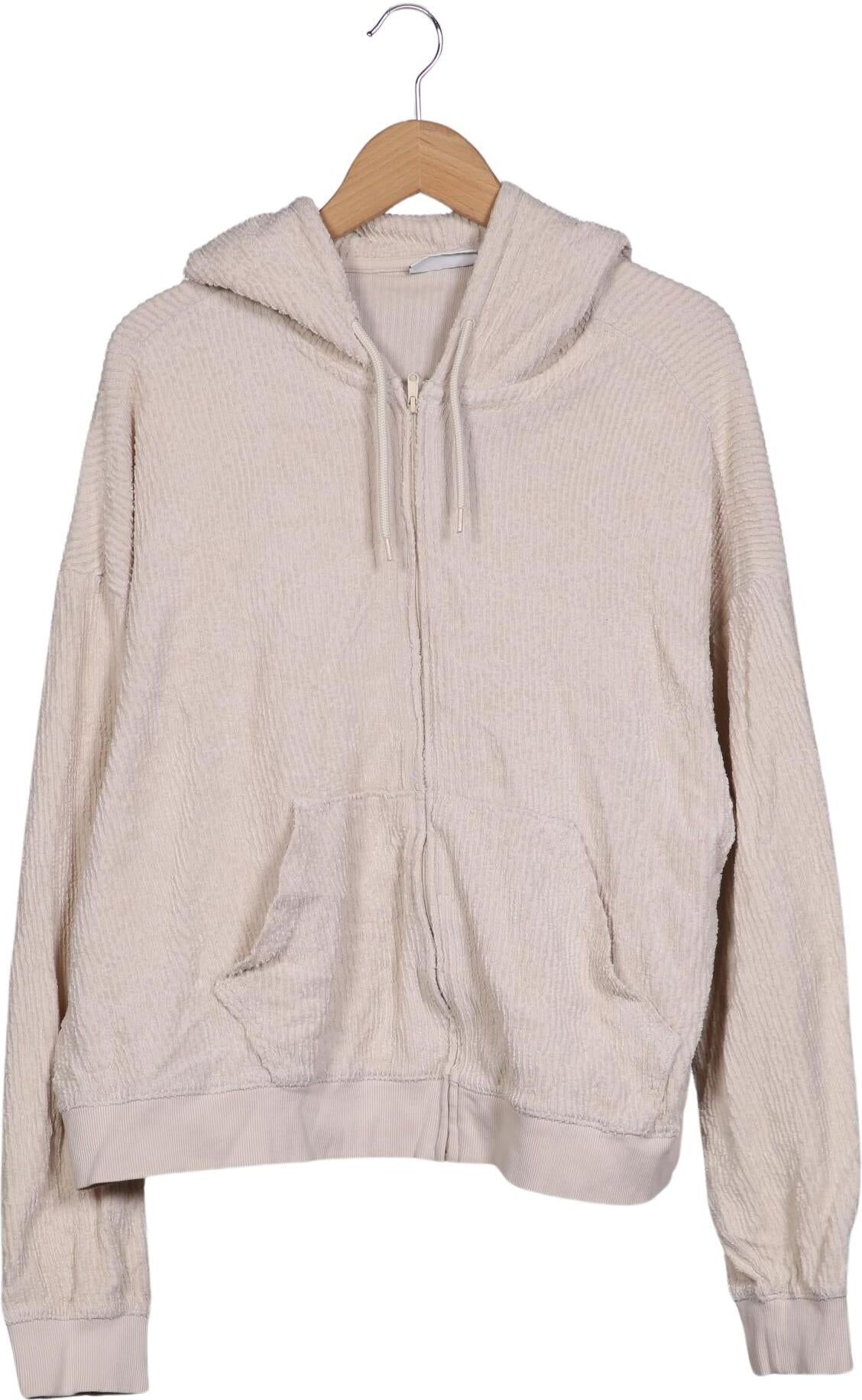 Weekday Damen Kapuzenpullover, Beige, Gr. XS, Baumwolle - Second Hand
