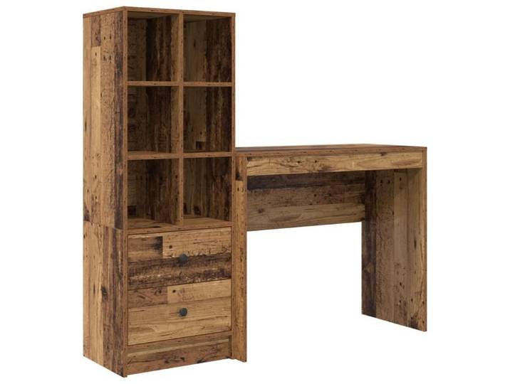 PROMOTION Bureau Buffet salle à manger Commode Salon - avec rangement Vieux bois - Bois d'ingénierie 58730 - BestMeuble