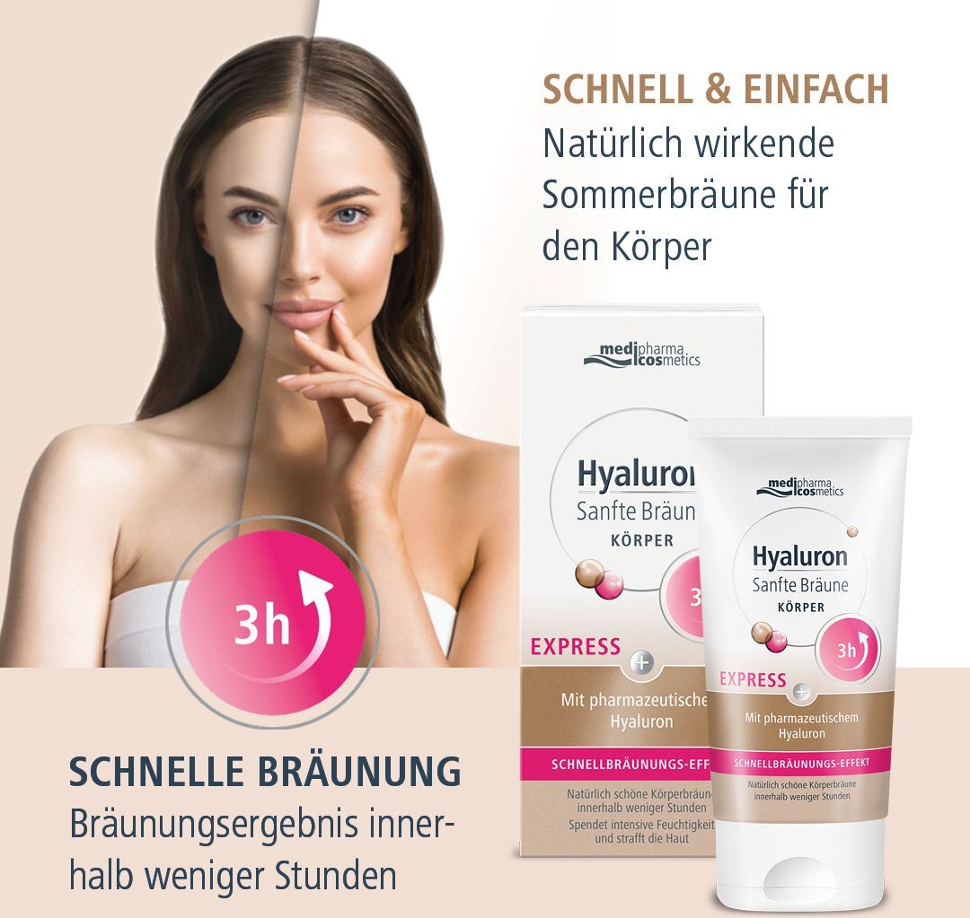 medipharma cosmetics Hyaluron Sanfte Bräune Express Körpercreme 150 ml Creme