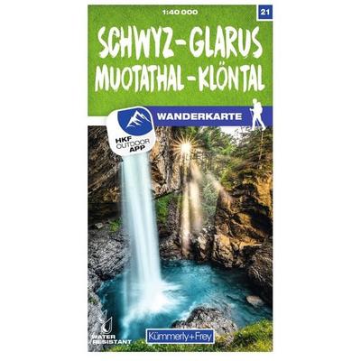 Kümmerly+Frey Wanderkarte 21 Schwyz, Glarus 1:40.000, Sonstige von , Kümmerly+Frey, 978-3-259-02321-1