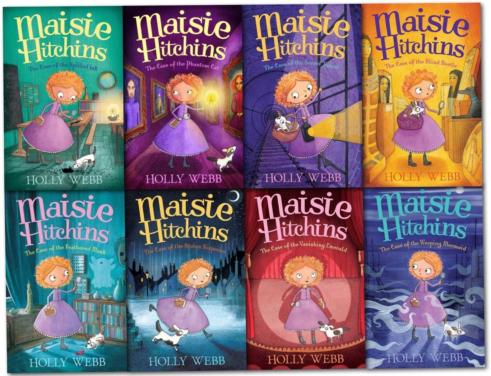 Stripes Publishing Maisie Hitchins Series 8 Books Collection Set by Holly Webb - Paperback Victorian Detective Mysteries - Ages 6-8 -